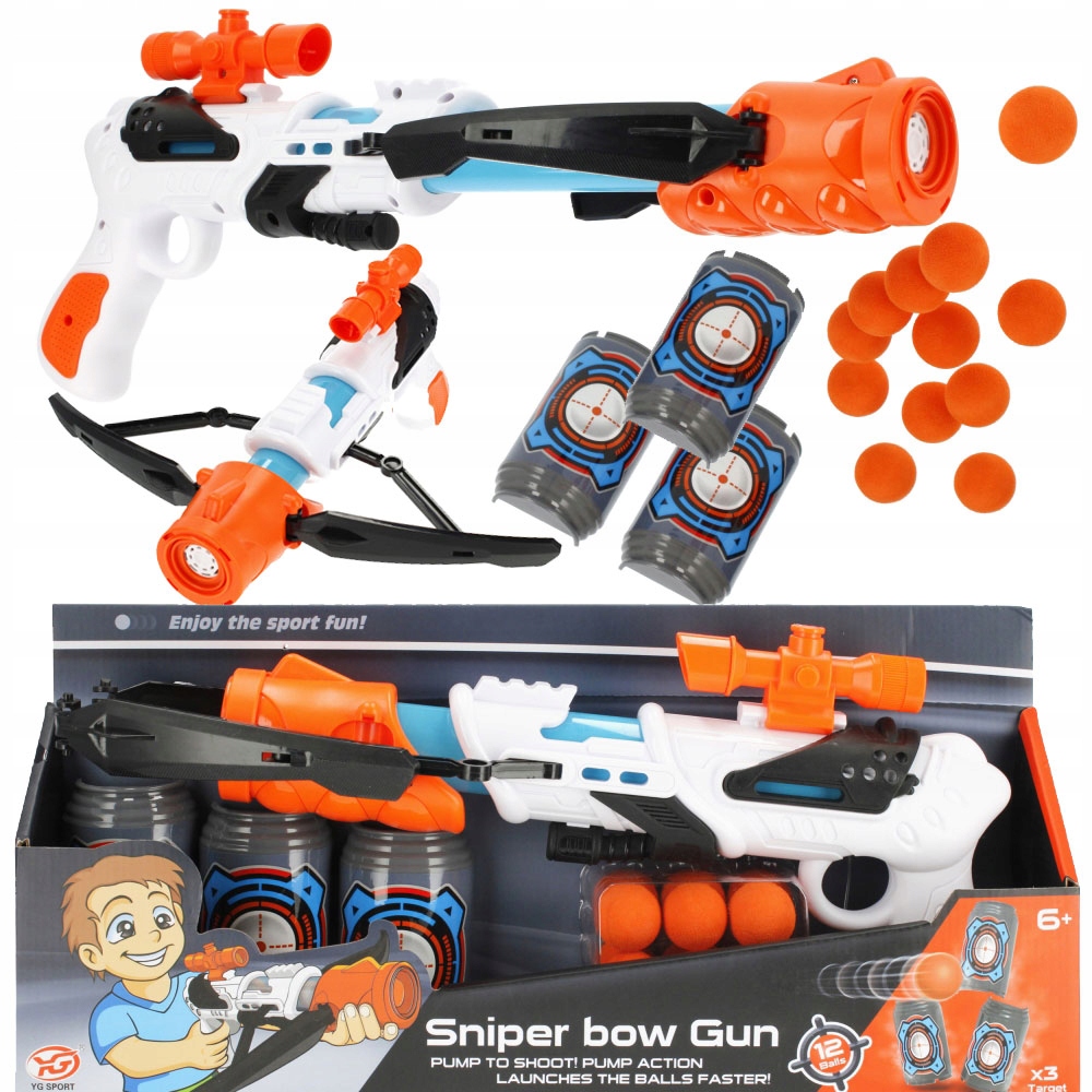 PISTOLET NA MIĘKKIE KULKI PIŁKI PIANKOWE WYRZUTNIA