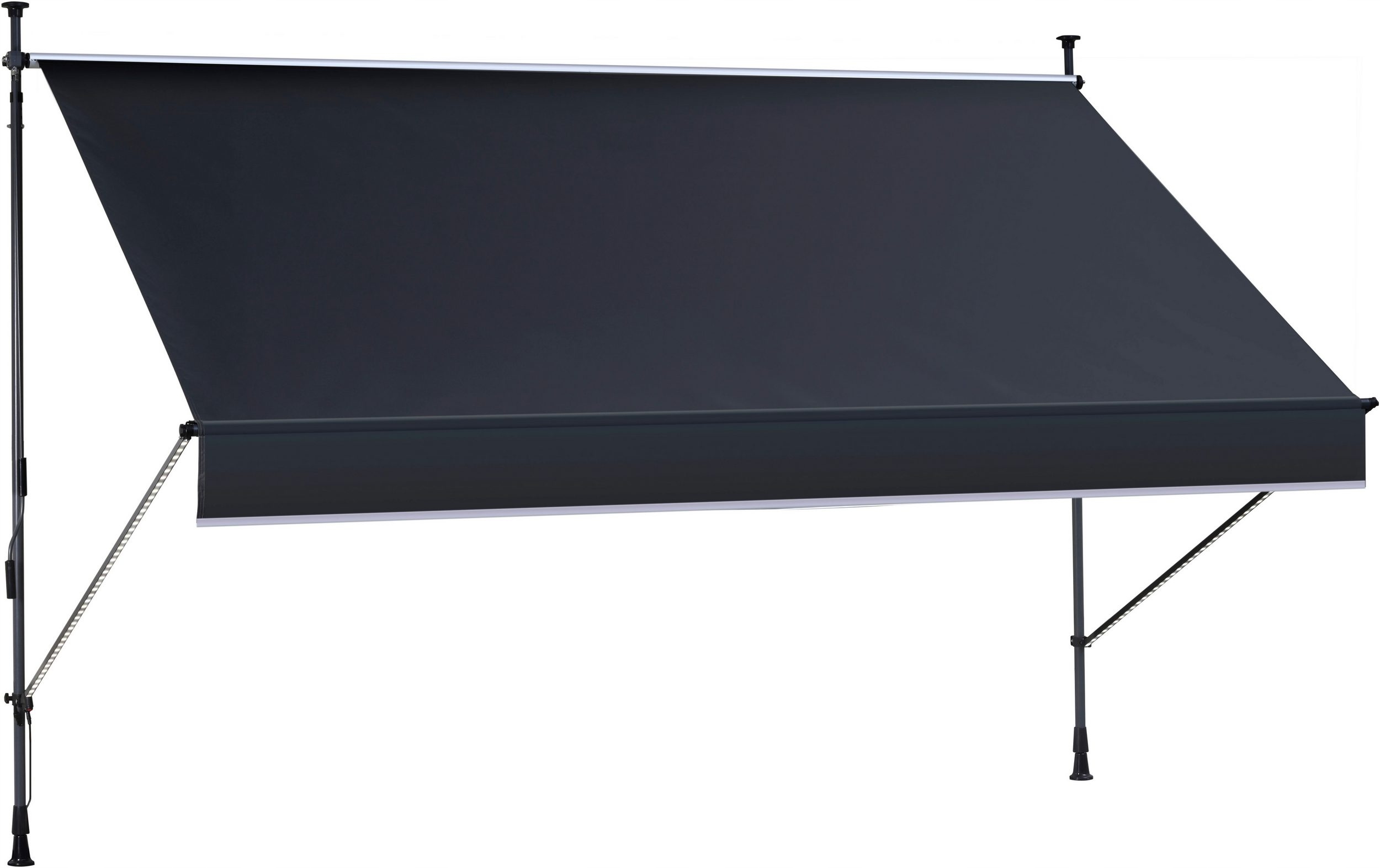 Markíza Torrox Konifera s svorkou a Led pásikom 250 x 150 cm, antracitová