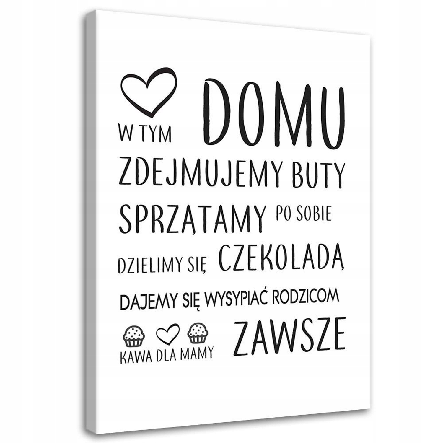Obraz, Typografický v tomto dome 80x120