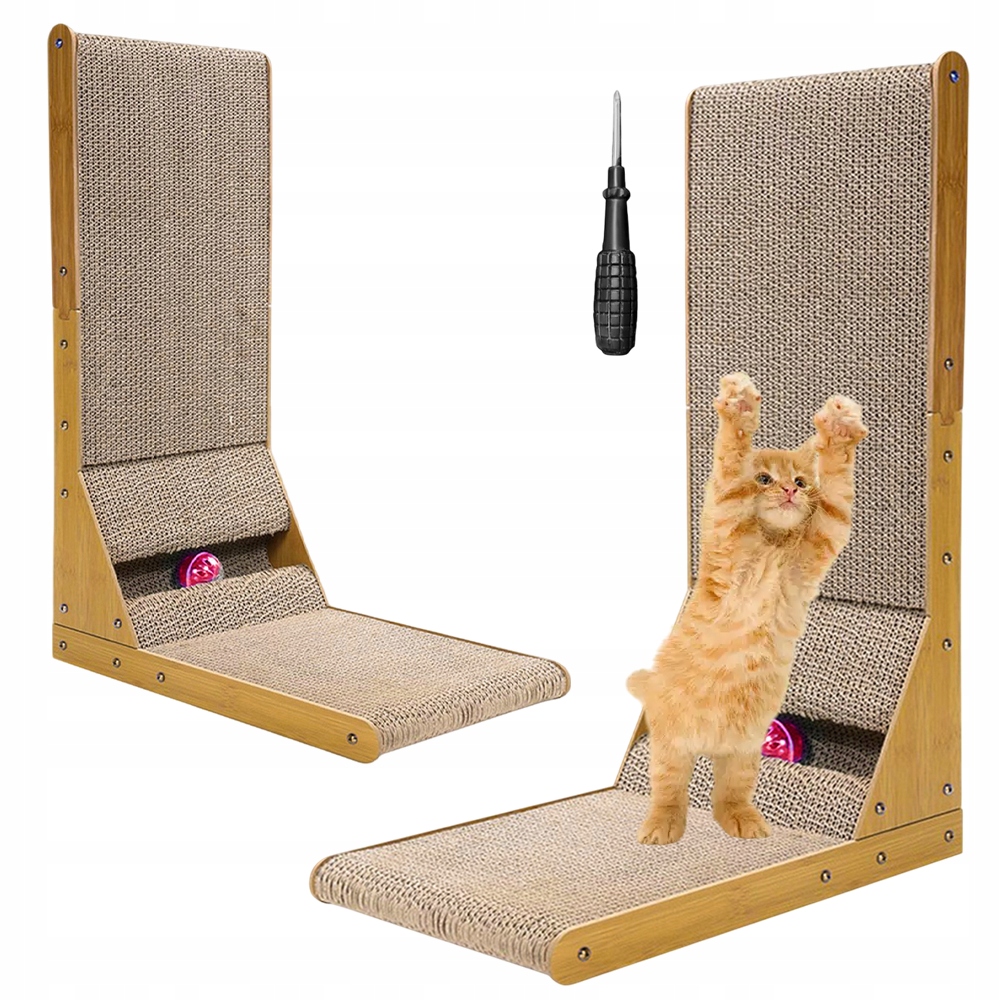 Levně Drapak Hračka Pro Kočky Kartonová: Pro Letce Pelíšek Rohový S Kartonovým Míčem