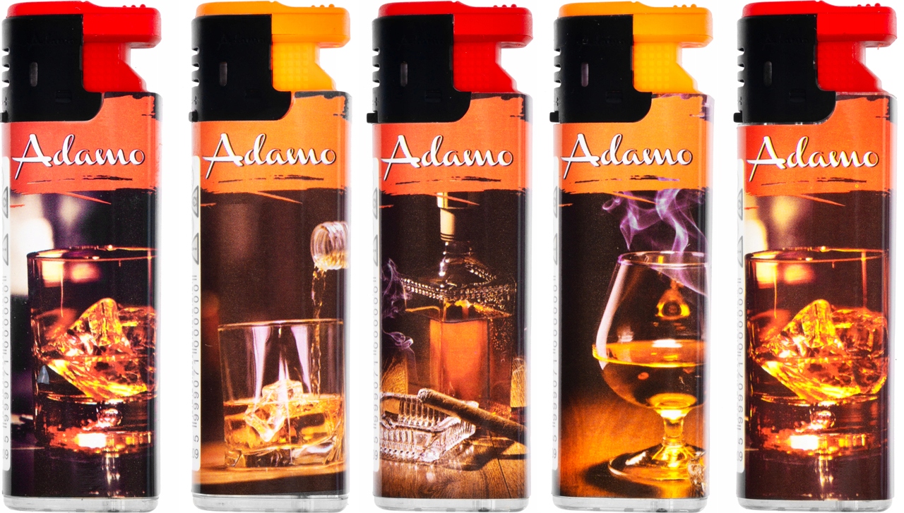 Zestaw Zapalniczka Żarowa Wiatroodporna Adamo Whiskey 5szt