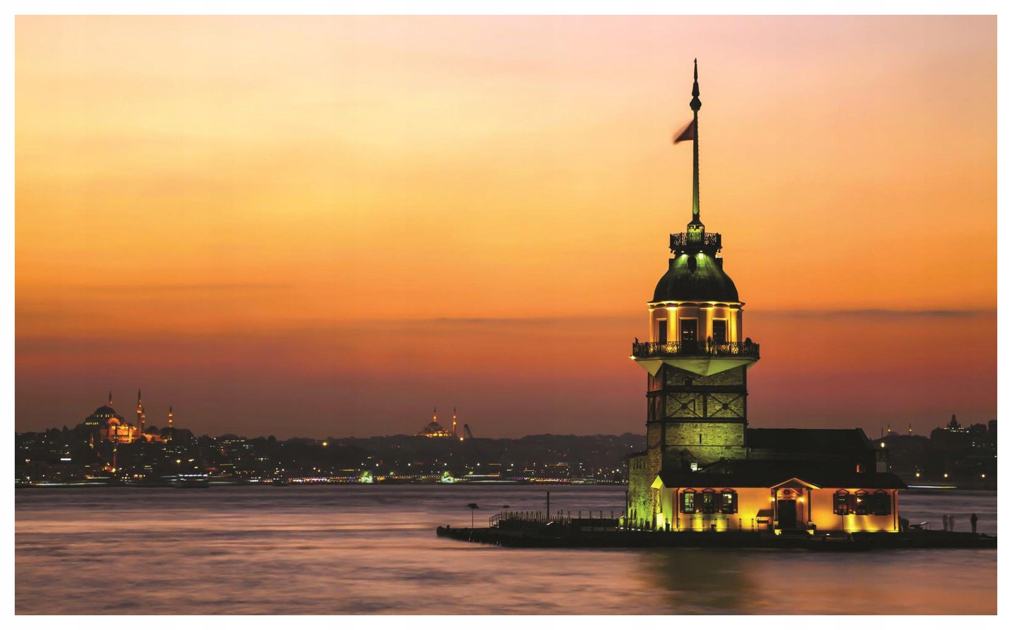 Vliesová fototapeta Panenská veža mesto panoráma modrá 312x219 lepidlo