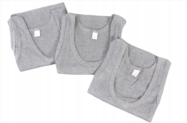 PODKOSZULKA MĘSKA 100% BAWEŁNIANA W PRĄŻEK XL Dekolt inny