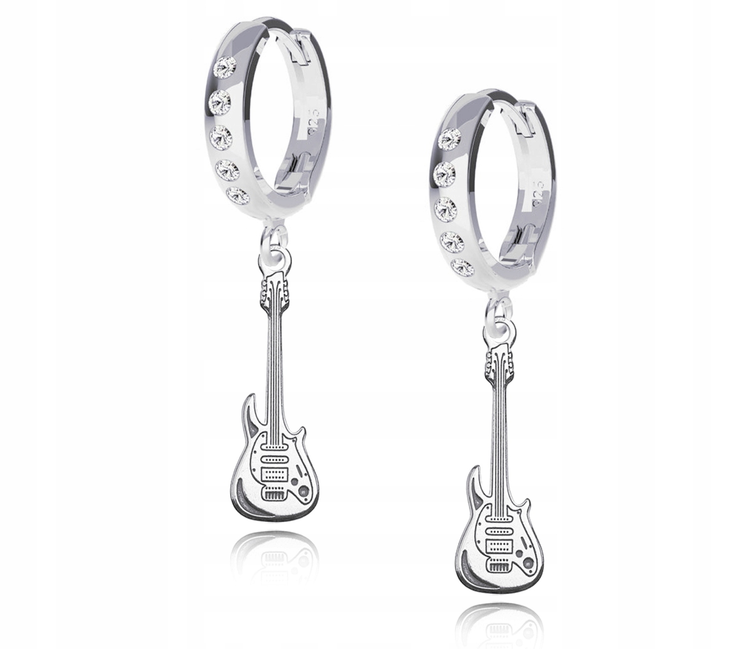 

Srebrne Kolczyki Gitara Elektryczna srebro 925