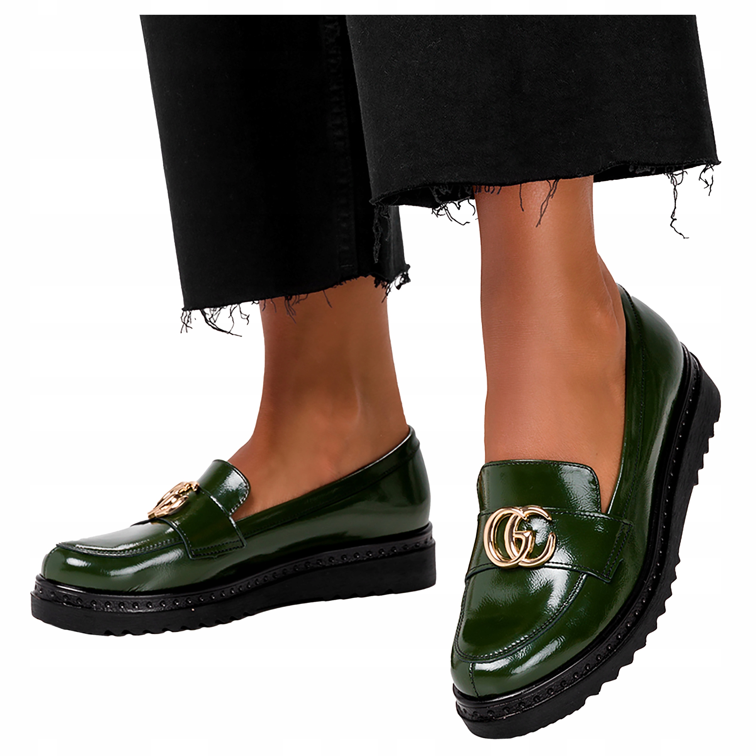 Mokasíny Lakované Polobotky Polsko Kůže New r 41