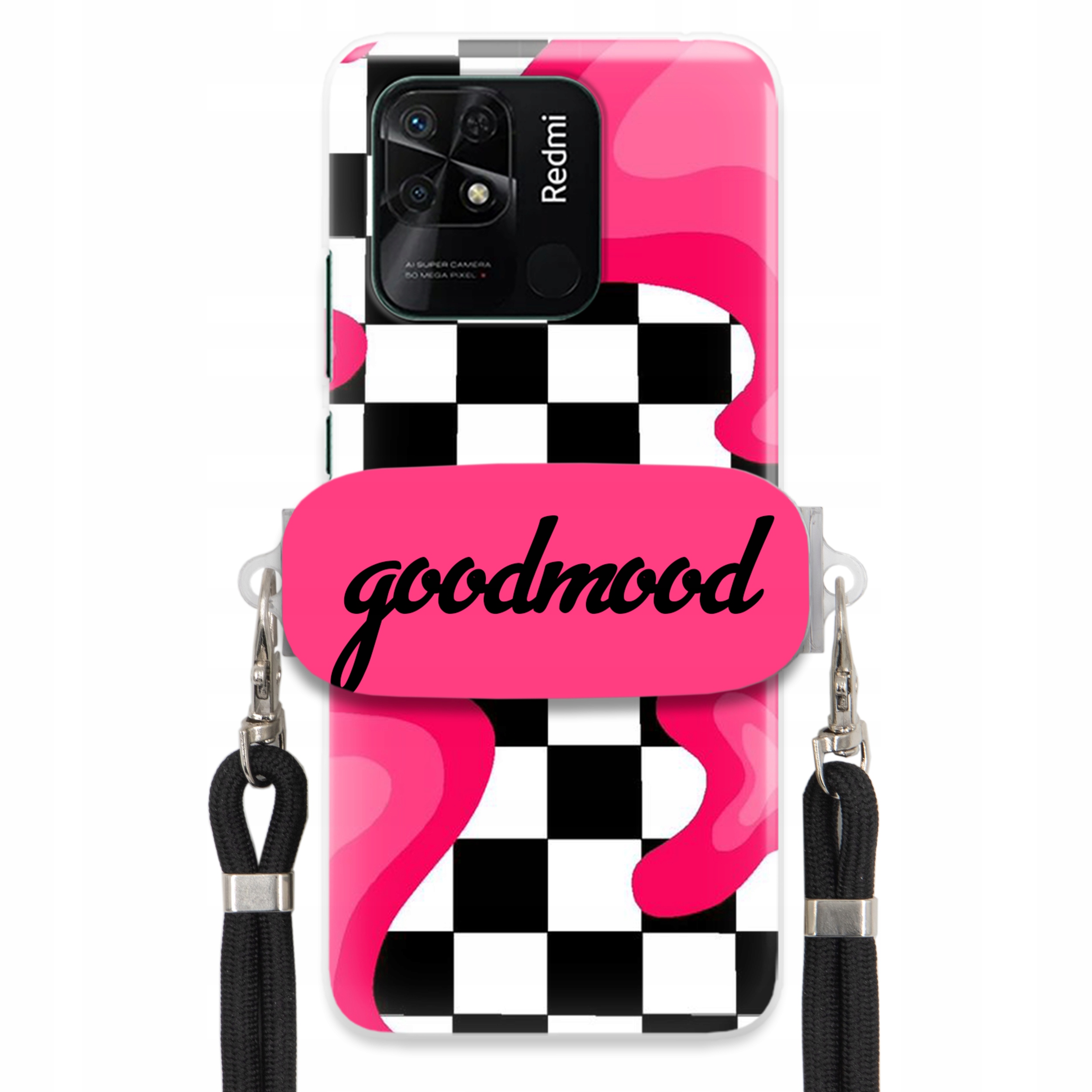 Puzdro Pre Xiaomi Redmi 10C 4G Sada Case Držiak Vodítko Čierna Pre Teen Splash