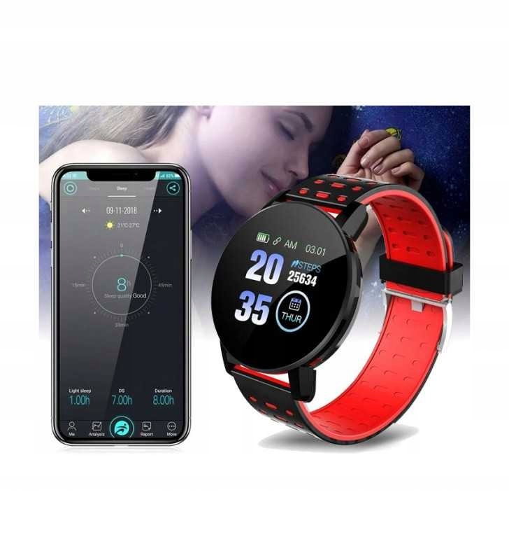 SMARTWATCH ZEGAREK PEDOMETER SAMSUNG HUAWEI 119 CZ Funkcje zegar