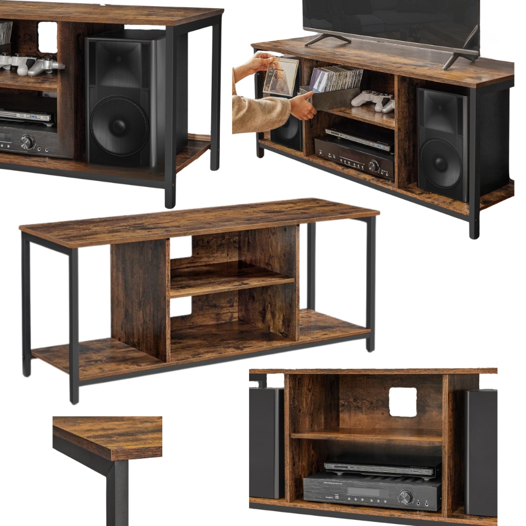 Polička Rtv pod televízor 120 cm Veľká kovová polica Komoda pod televízor Loft