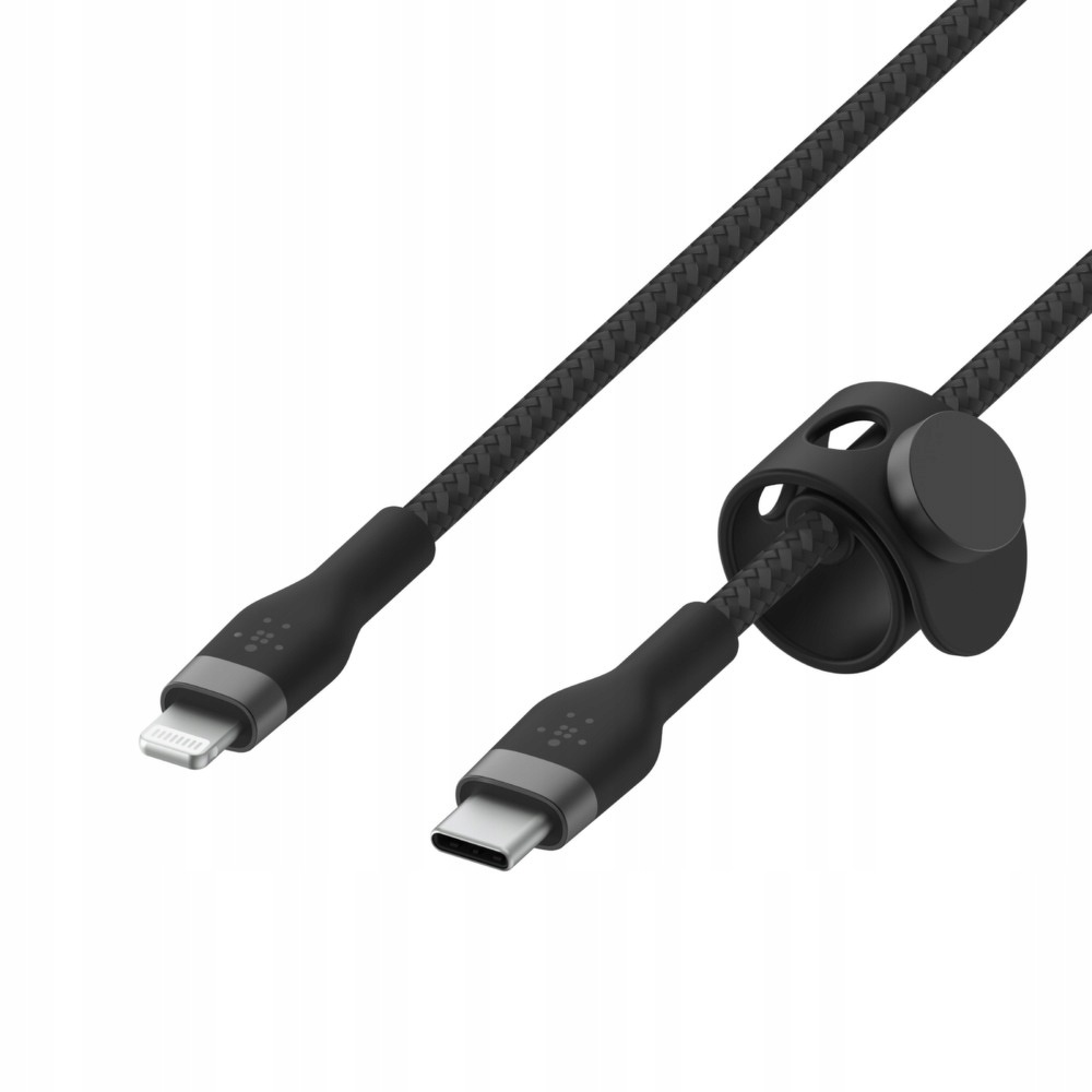Belkin Pletený kábel, Usb-c na Lightning, 3 m, čierny