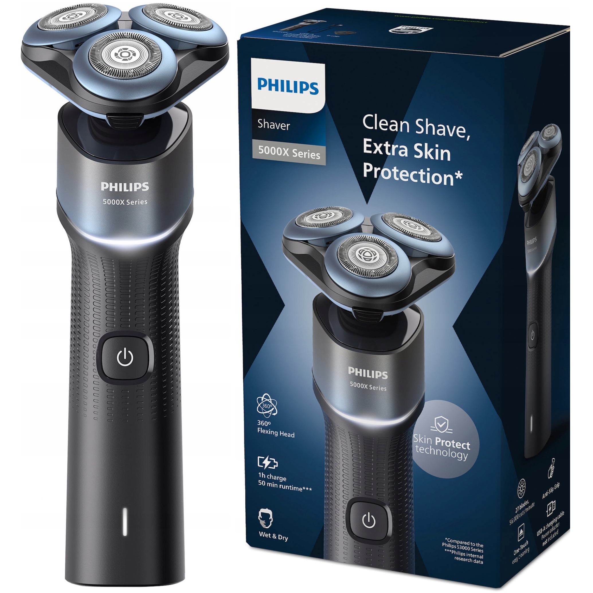 Bezprzewodowa Golarka Maszynka do Golenia Philips SkinProtect X5006-00