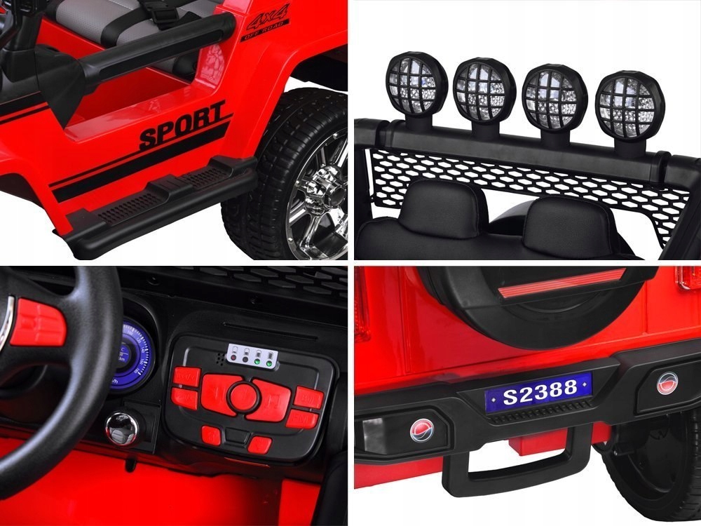 Auto na akumulator JEEP 4x4 EVA Pilot 2388 Terenówka dla dziecka Długość pojazdu 97 cm
