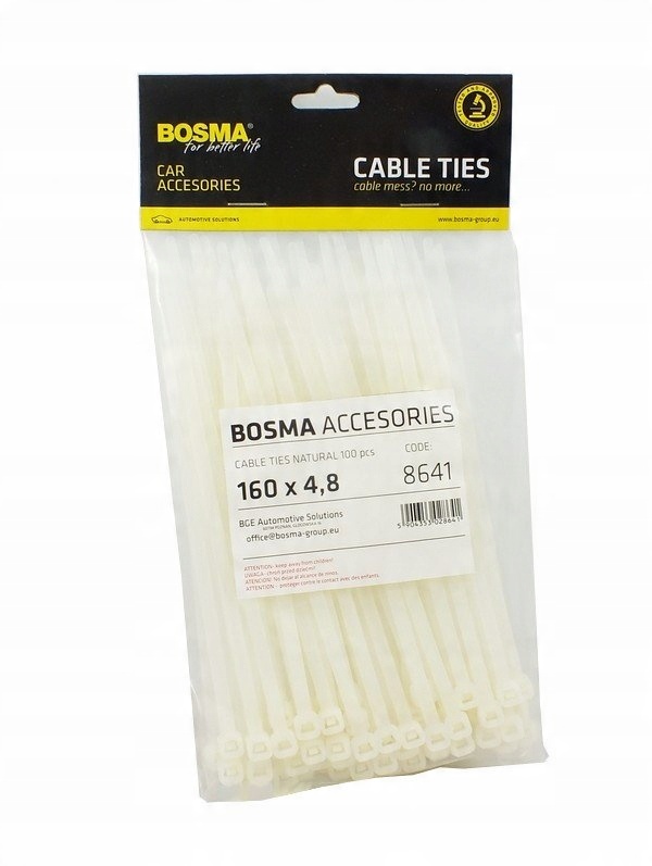 

Opaska Taśmowa Zaciskowa 160X4.8 100 sztuk Bosma