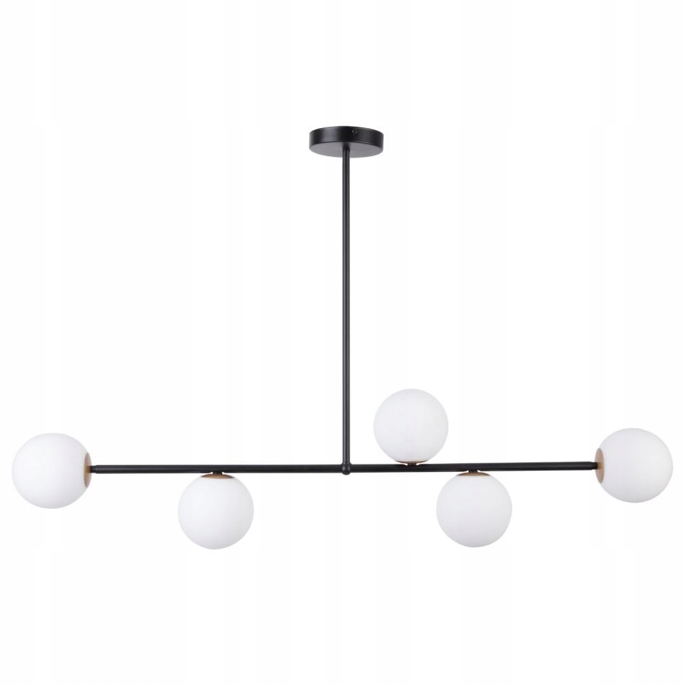 Bílo-černá závěsná lampa mléčné skleněné koule Gama 5 33186 Sigma Lighting