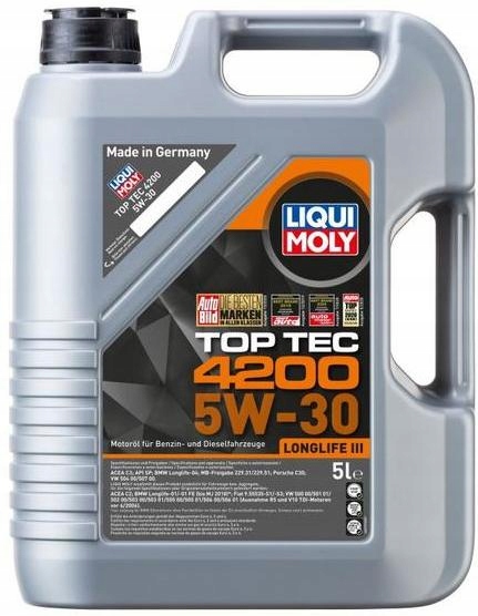 Liqui Moly Olej Top Tec 4200 5W30 Longlife III 5L 8973 2693