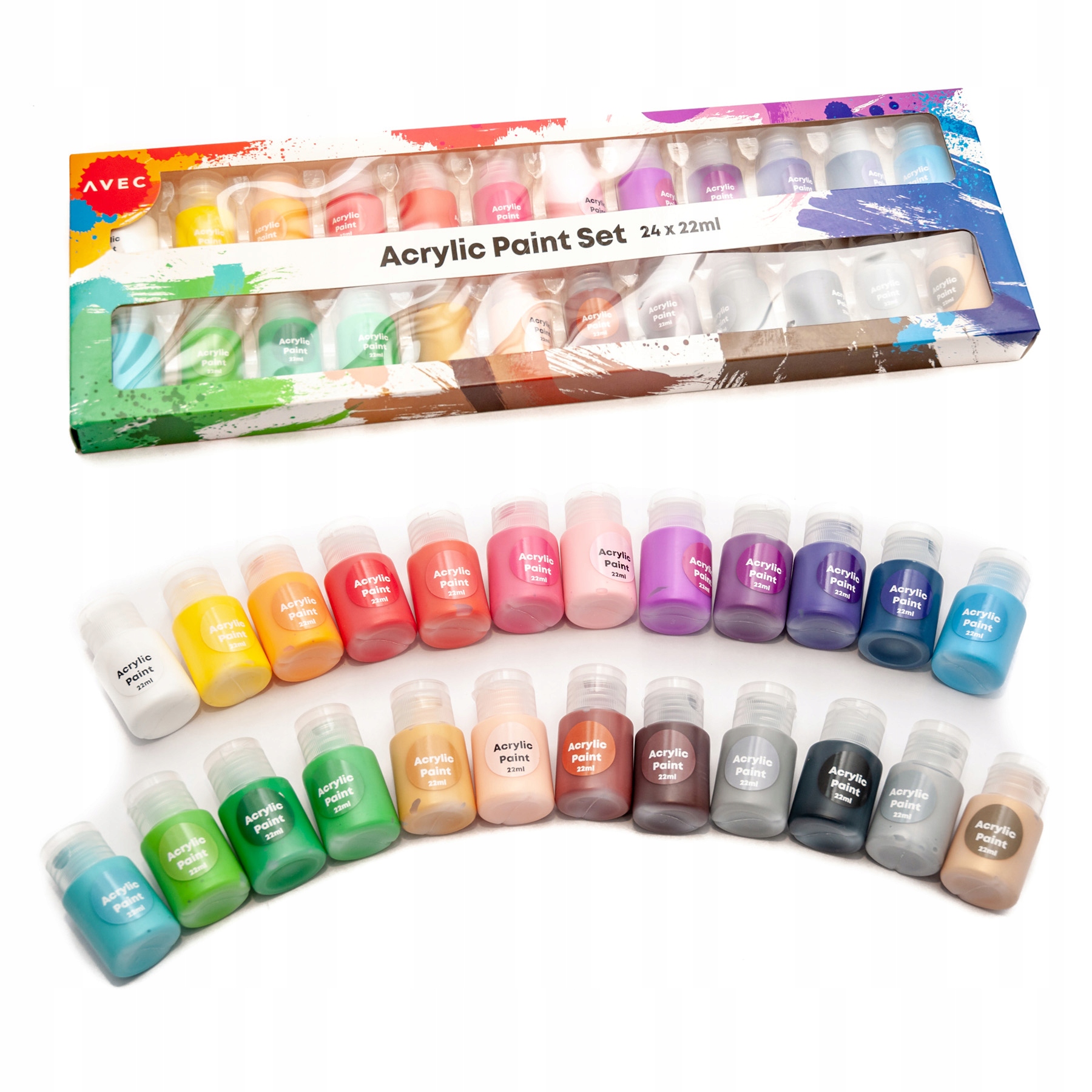 

Duży Zestaw Farb Akrylowych 24x22ml Farby Akrylowe