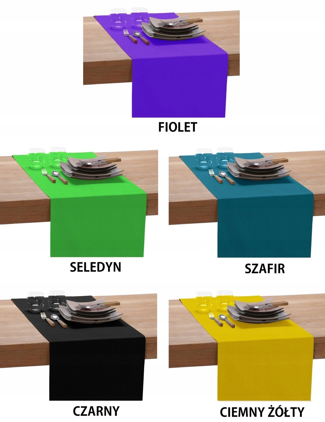 BIEŻNIK GŁADKI MATOWY PRACTICAL 40x120 GRUBY KOLOR Materiał wykonania poliester