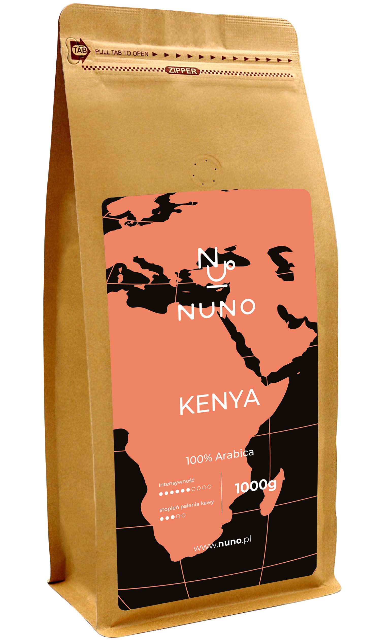 Káva Zrnková 1 kg Arabica 100% Čerstvě pražená 72h Kraft Kenia Nuno Kenya