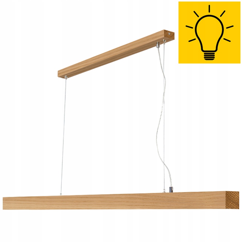 Závěsná Led stropní lampa Dub Slim 140 CM Obývací pokoj Loft nad stůl 50W 3000K