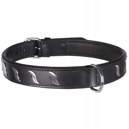 Levně Obojek Active kožený černý L-XL:57-66cm/30mm