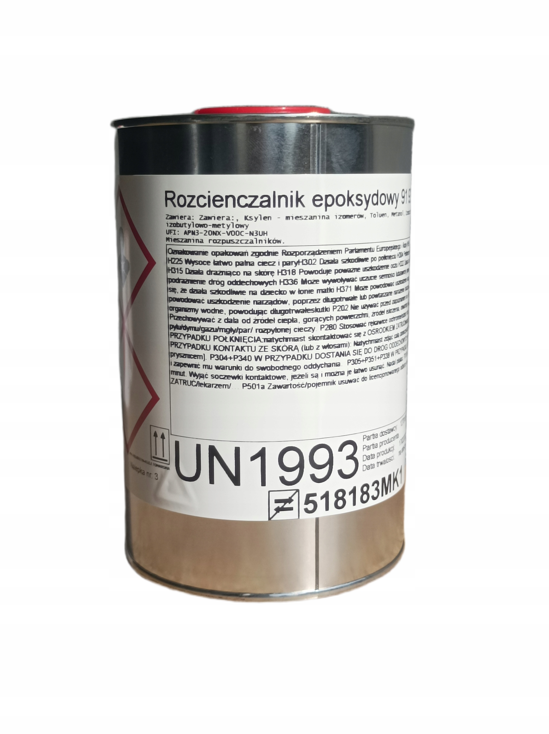 Rozcieńczalnik Thinner epoksydowy do farb epoksydowych Epiko 91-92 1litr