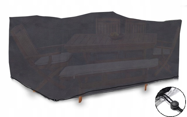 Obal Na Zahradní Nábytek Plachta Šedý voděodolný Stůl Židle 250x150