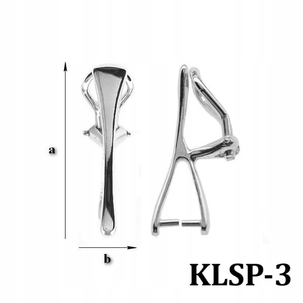 KLSP-3 Klipsy pro Swarovski Stříbro 925 Rhodiované