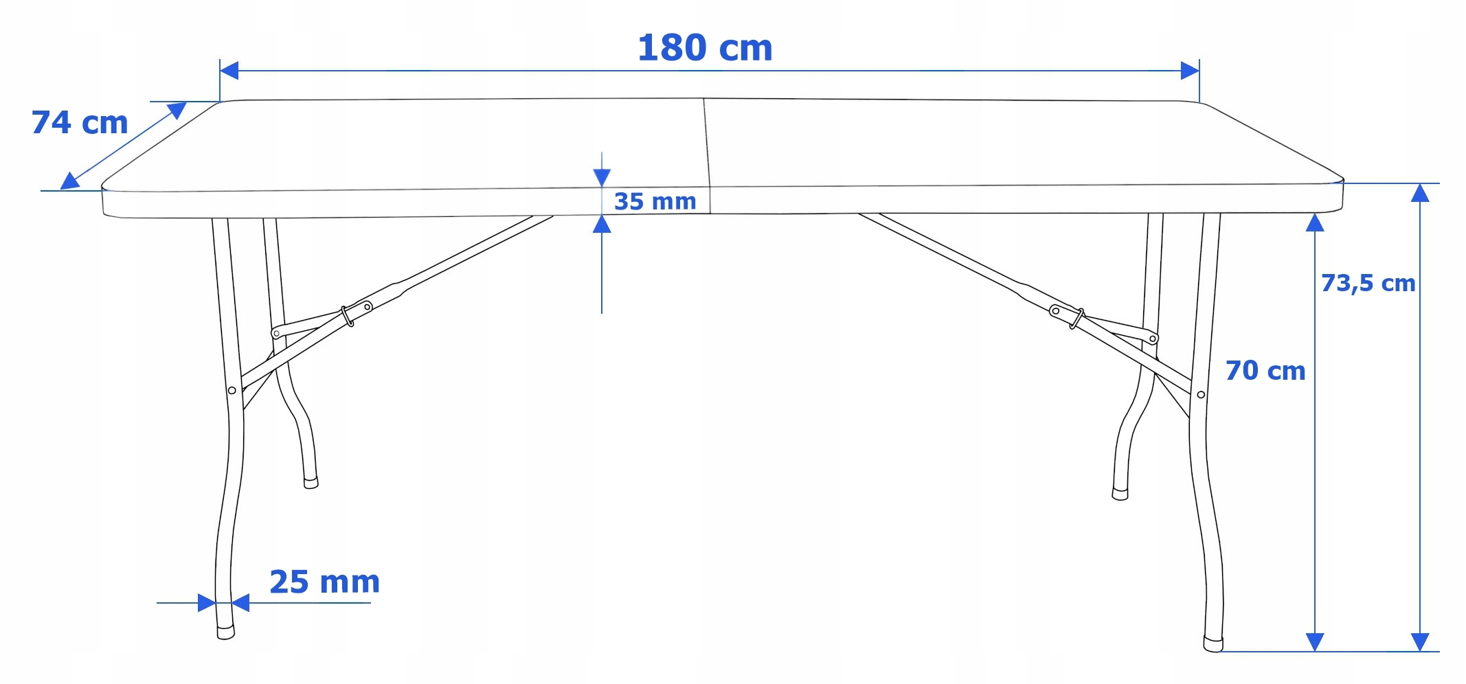 STÓŁ CATERINGOWY ROZKŁADANY OGRODOWY BANKIETOWY WALIZKA SKŁADANY DUŻY Rodzaj stół