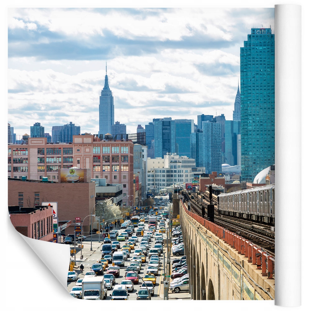 Fototapeta 3D do obývacího pokoje New York budovy 270x405