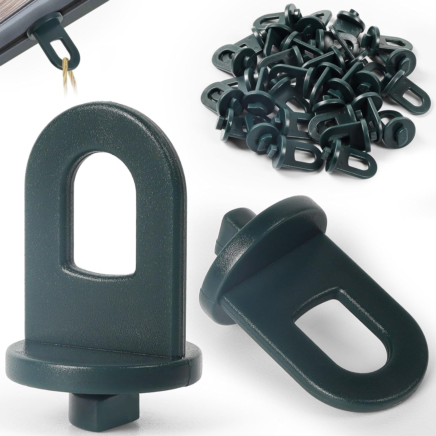 50 SZTUK KLIPSÓW DO SZKLARNI | UCHWYTY NA ROŚLINY DO ZAWIESZENIA | OCZKA