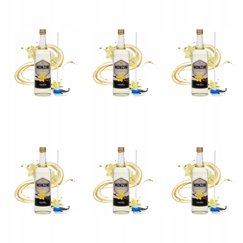 Sirup Monzini vanilka 1L s pumpičkou X6