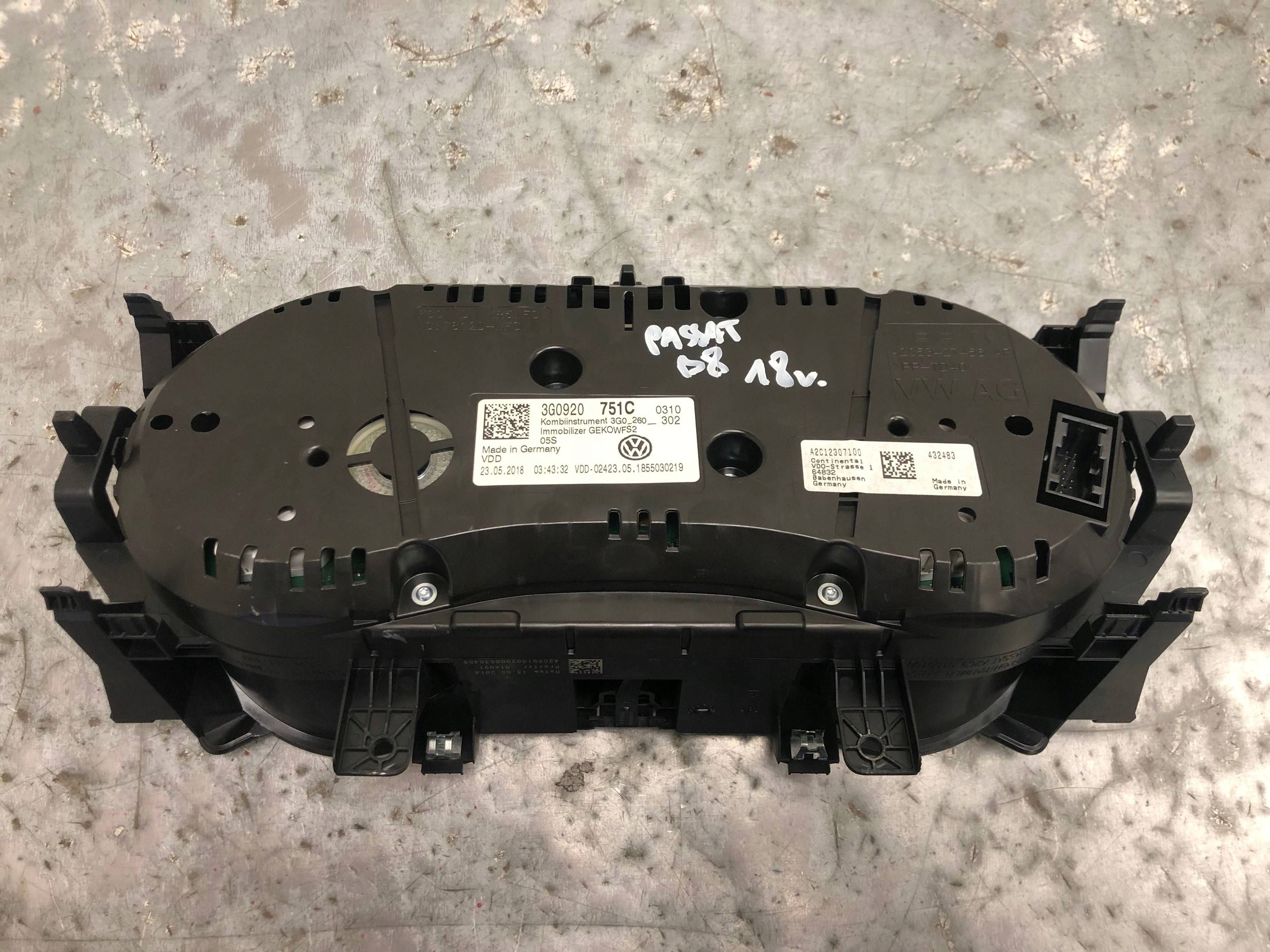 dials dials VW PASSAT B8 3G0920751C EUROPA