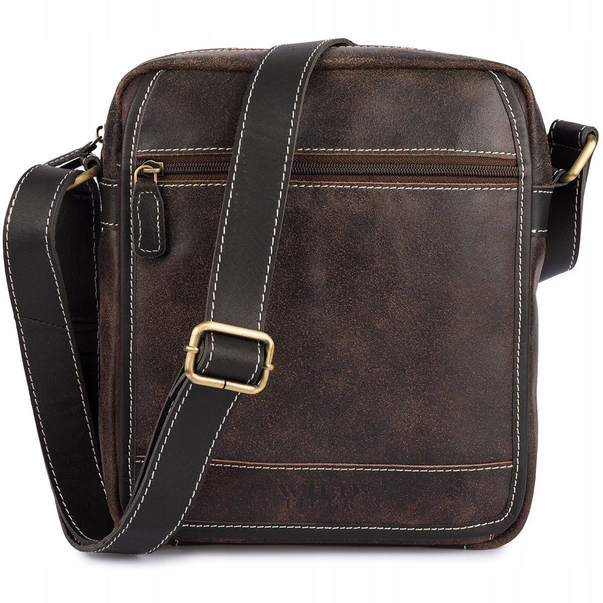 Kabelka Přes Rameno pánská přetíratelná Wild Tiger hnědá