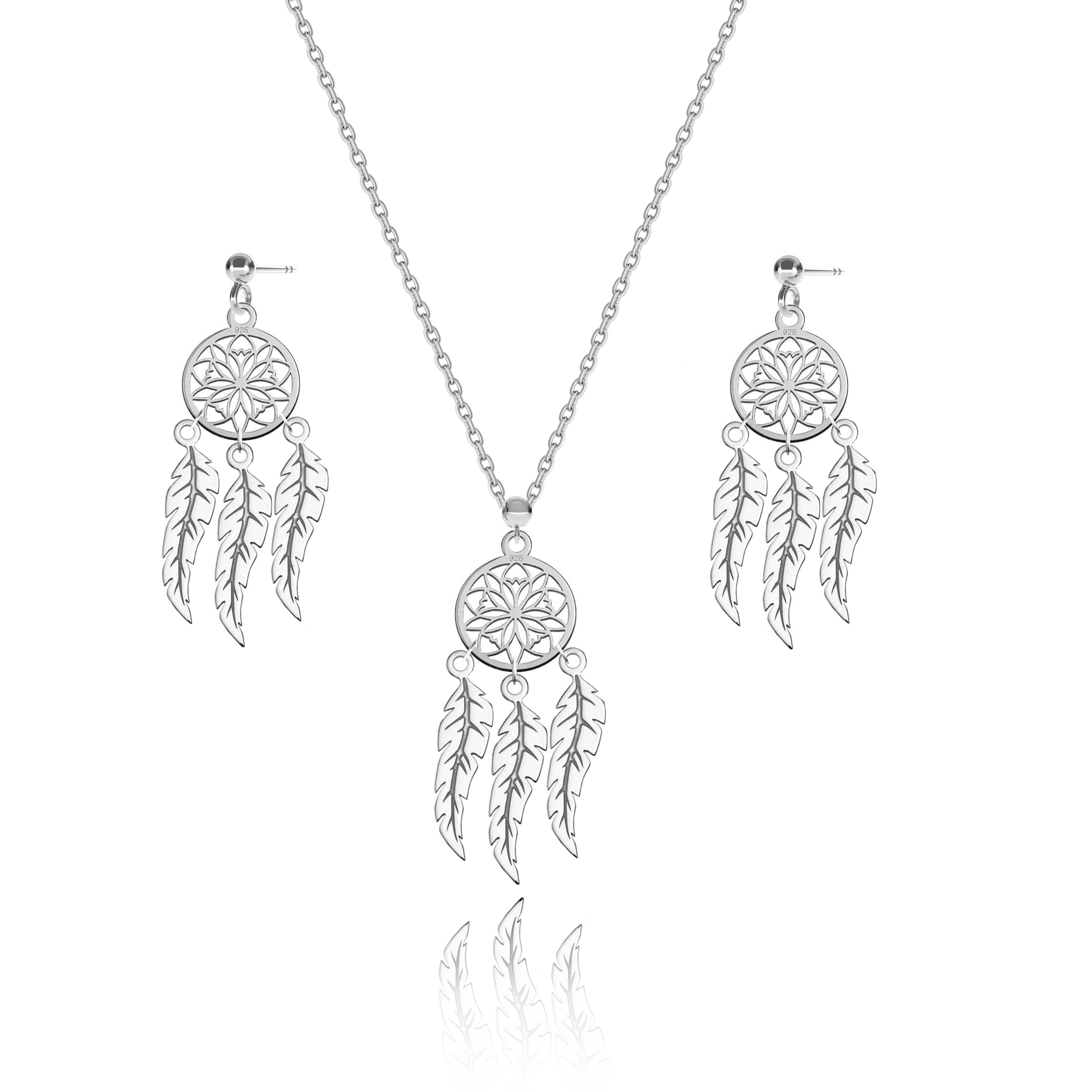 

Srebrny Komplet Mały Łapacz Snów srebro 925