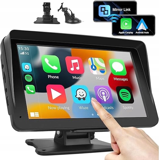 Camecho Přenosné bezdrátové autorádio CarPlay – systém Android