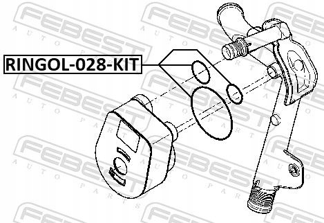 USZCZELKA CHŁODNICY OLEJU RINGOL-028-KIT FEBEST Producent części Febest