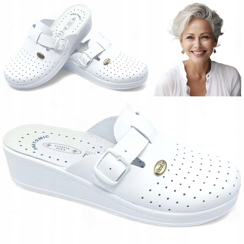 Nazouváky 35 Kožené Zdravotní Sanitární Profilované Bílé