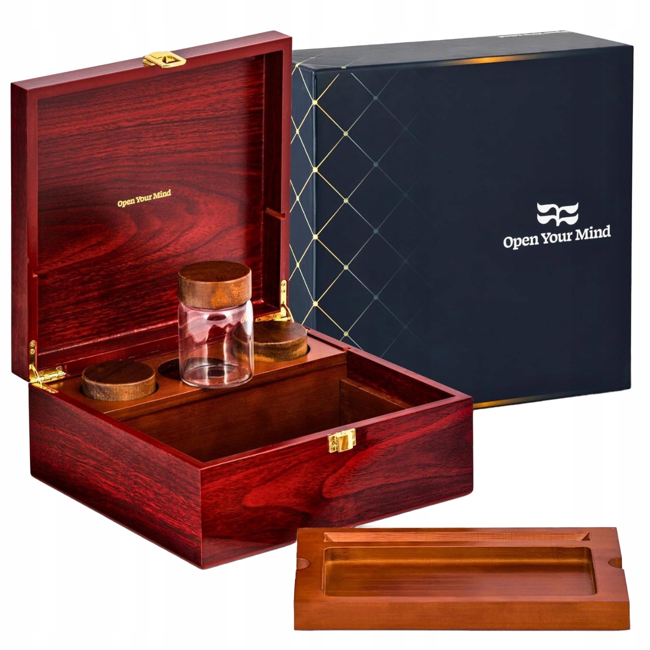 Krabička Krabička Dřevěná Krabička Na Skladování Hermetické Sklenice