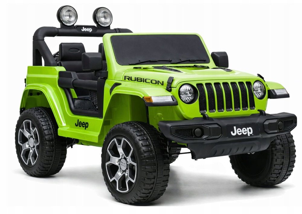 Auto na akumulator Jeep Rubicon 4x4 Led MP3 pilot zielone dla dzieci