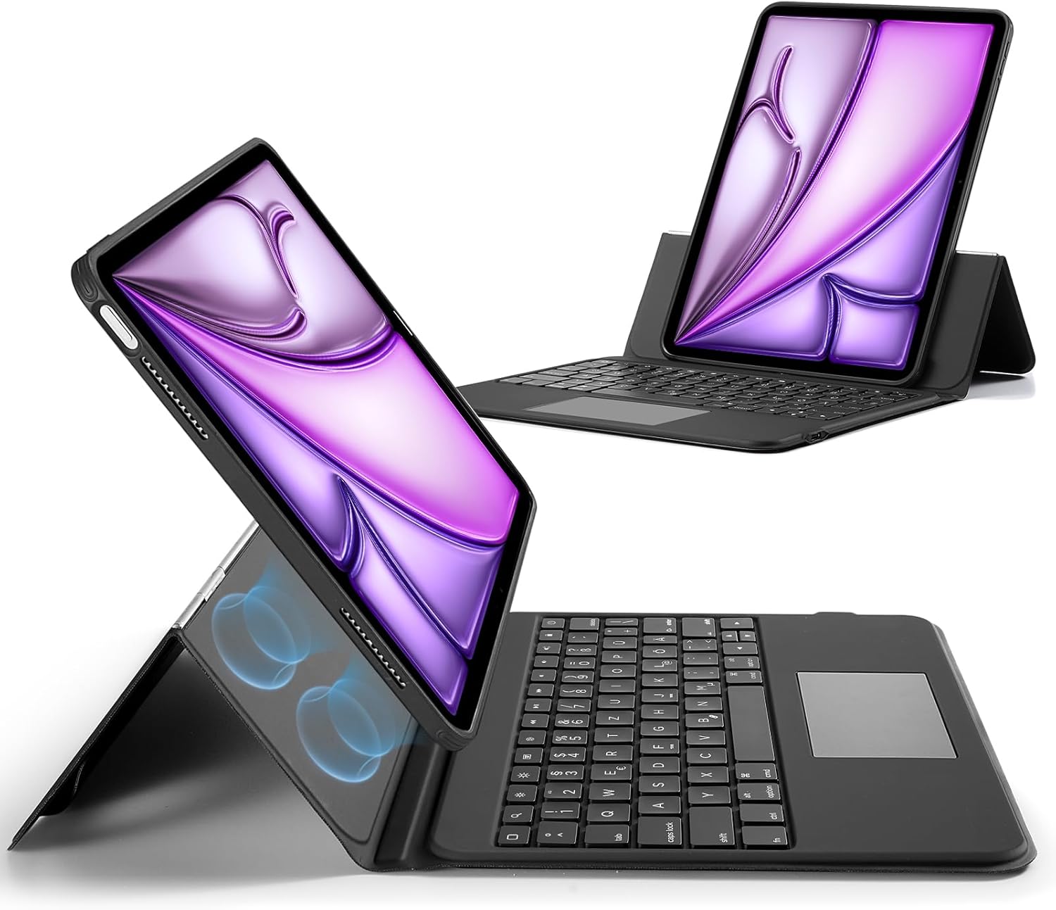 Pouzdro s klávesnicí Esr pro iPad Air 13'' (M2) 2024 s trackpadem, černé, Qwertz