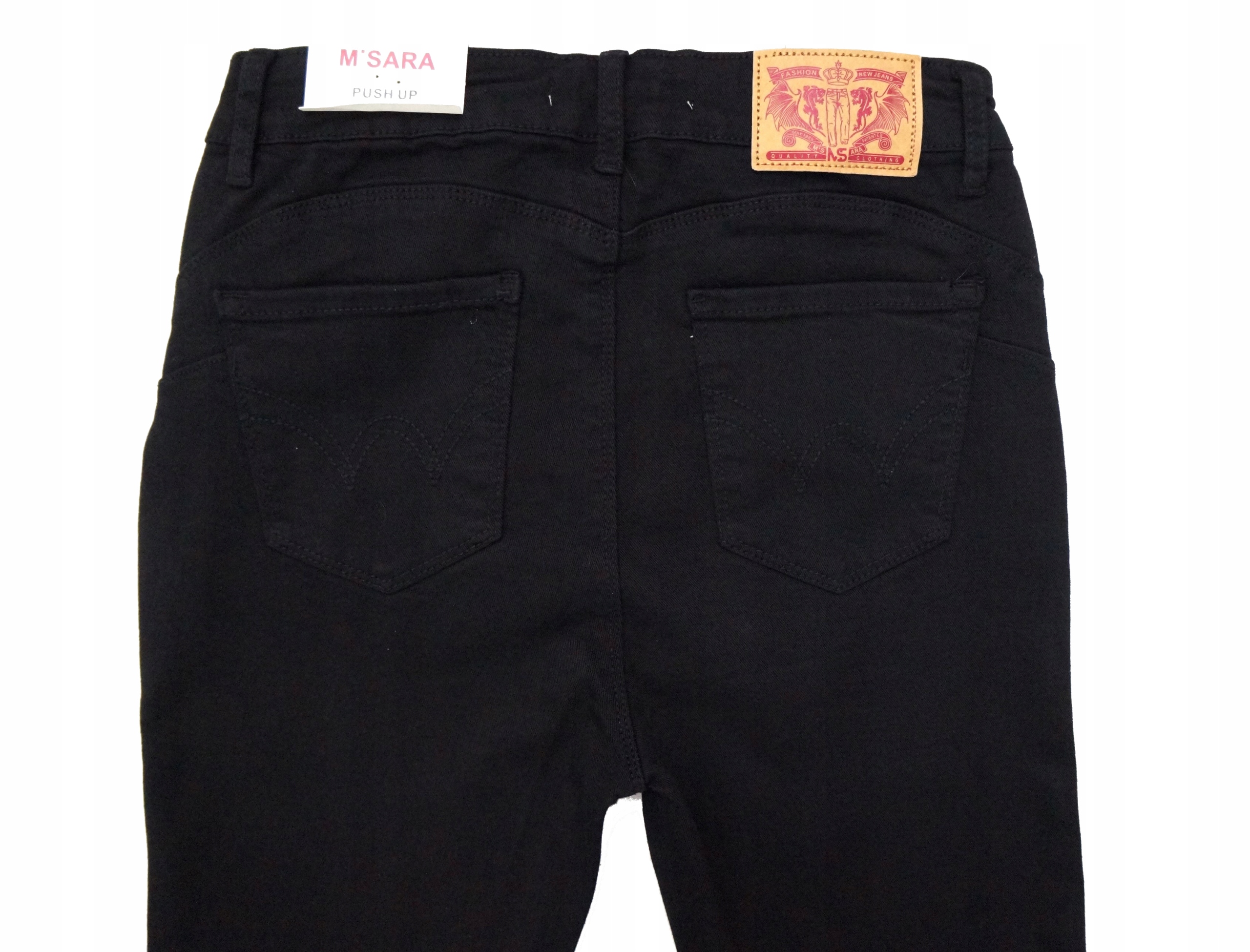 M.SARA WYSZCZUPLAJĄCE SPODNIE JEANSY RURKI PREMIUM Fason rurki