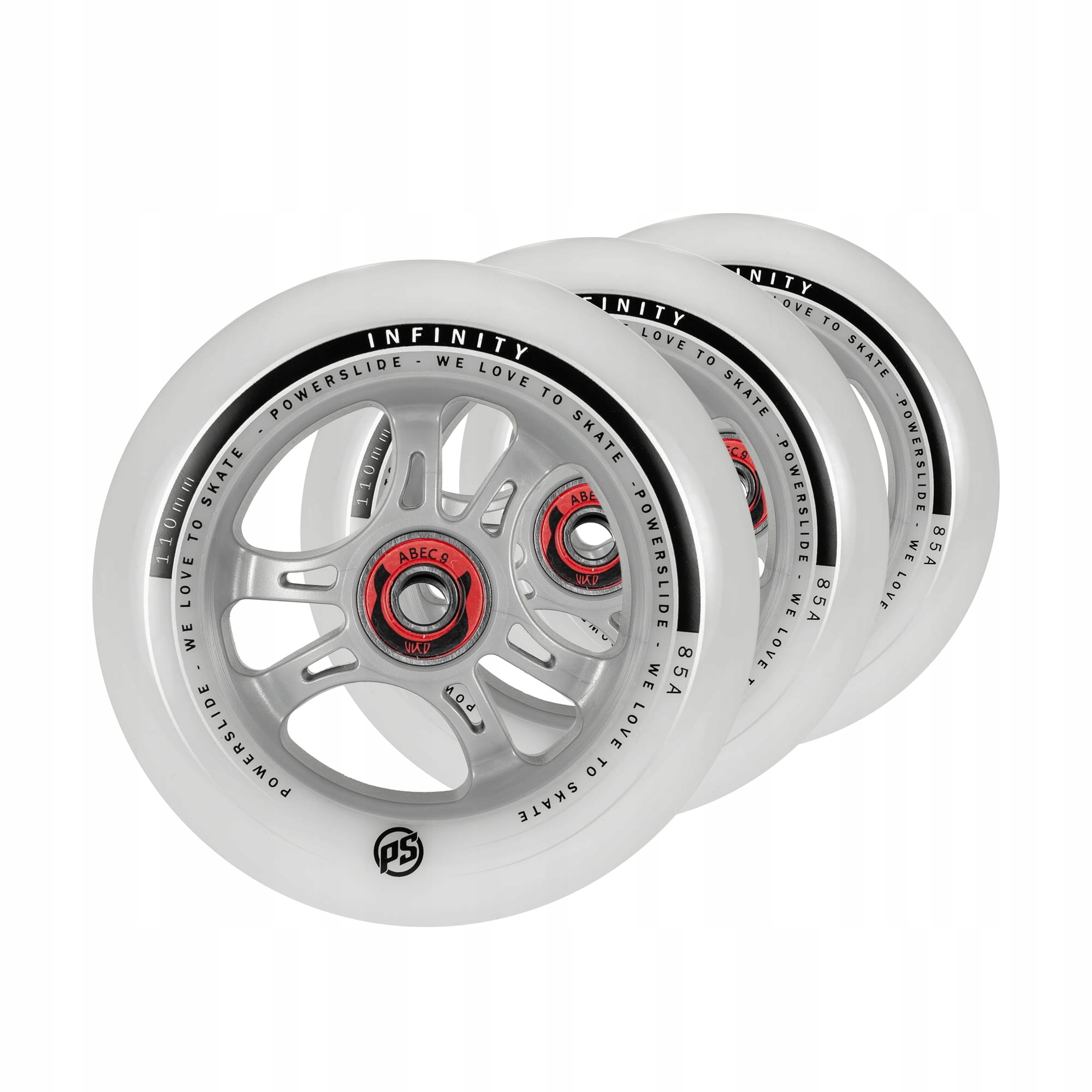 Kółka do rolek Powerslide Infinity Rtr 110mm 85A łożyska ABEC9 3szt.