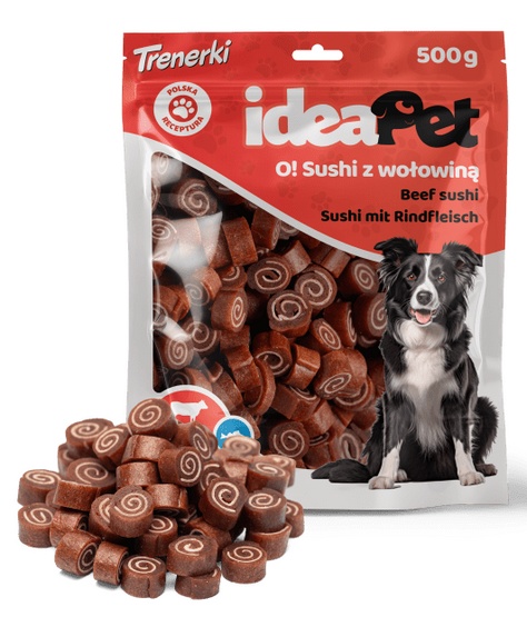 Psí Pamlsek Sushi S Hovězím Rybou, Masové Pamlsky, Kousátko 500 G