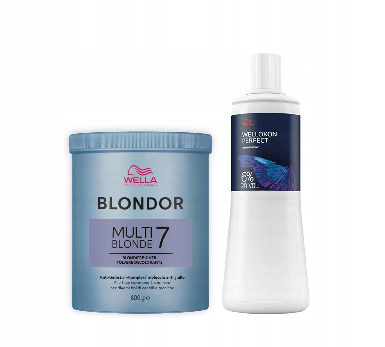 Wella Blondor Multi Blonde Rozjasňovač pro 7 tónů 800 g Welloxon 6% 1000 ml