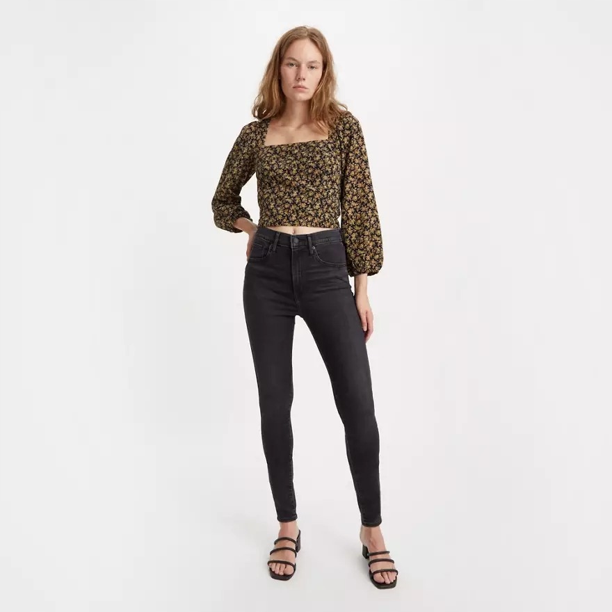 Levi's Černé Džíny Úzké Nohavice S Vysokým Pasem Dámské 28/34 6EA