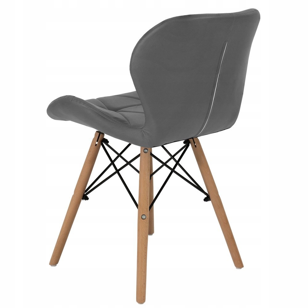 KRZESŁO TAPICEROWANE SKANDYNAWSKIE PIKOWANE SZARE Marka Eurostyle