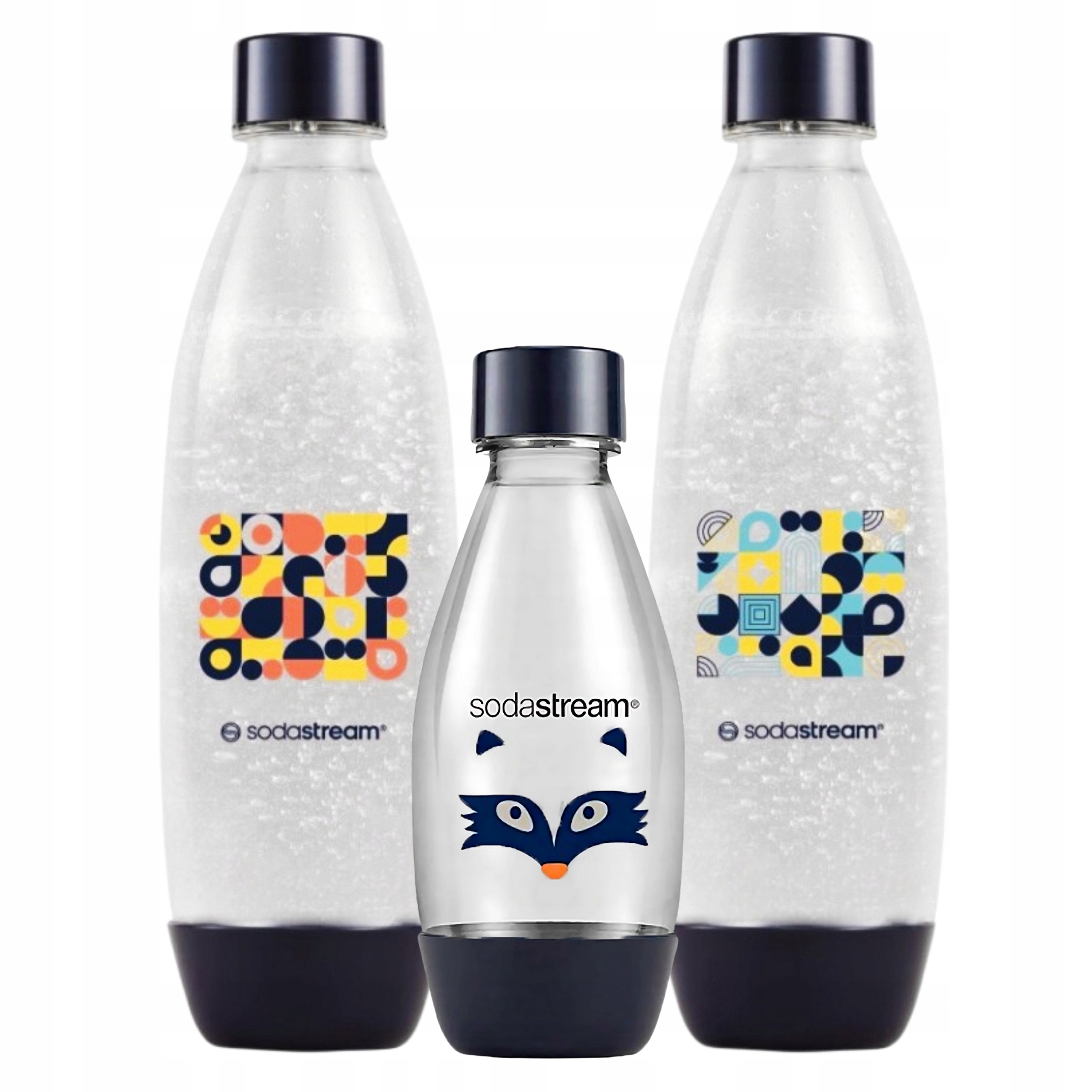 SodaStream Fuse láhev 2x 1L Bubble Mosaic +0,5L Mýval Little Heroes pro děti
