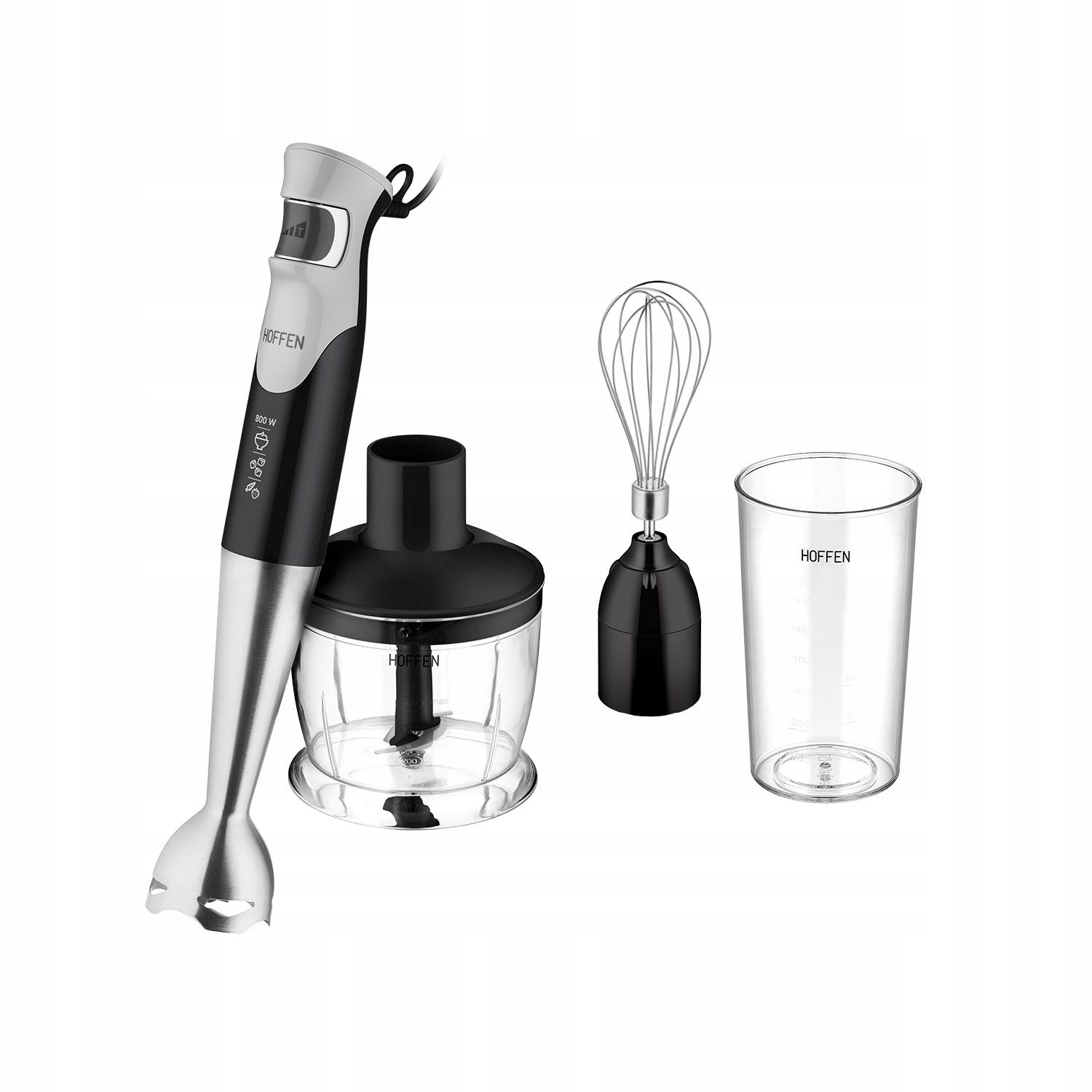 Blender ręczny Hoffen 800 W z kubkiem zestaw 600 ml