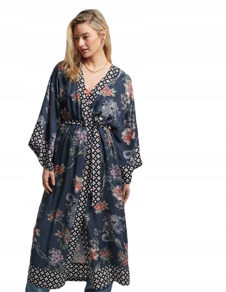 Superdry Obálková Šaty Vzory Pásek (s)