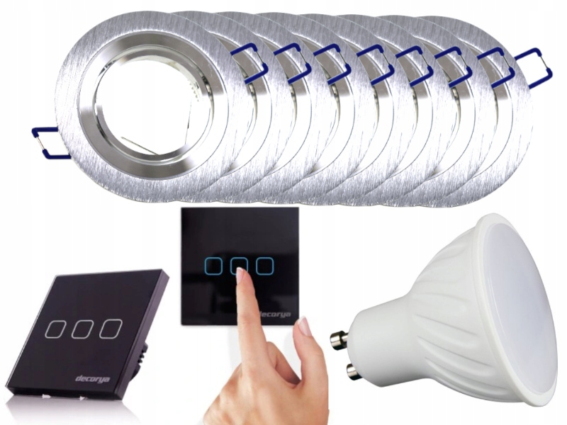 Sada světel Halogen Led 8x Vypínač Žárovky