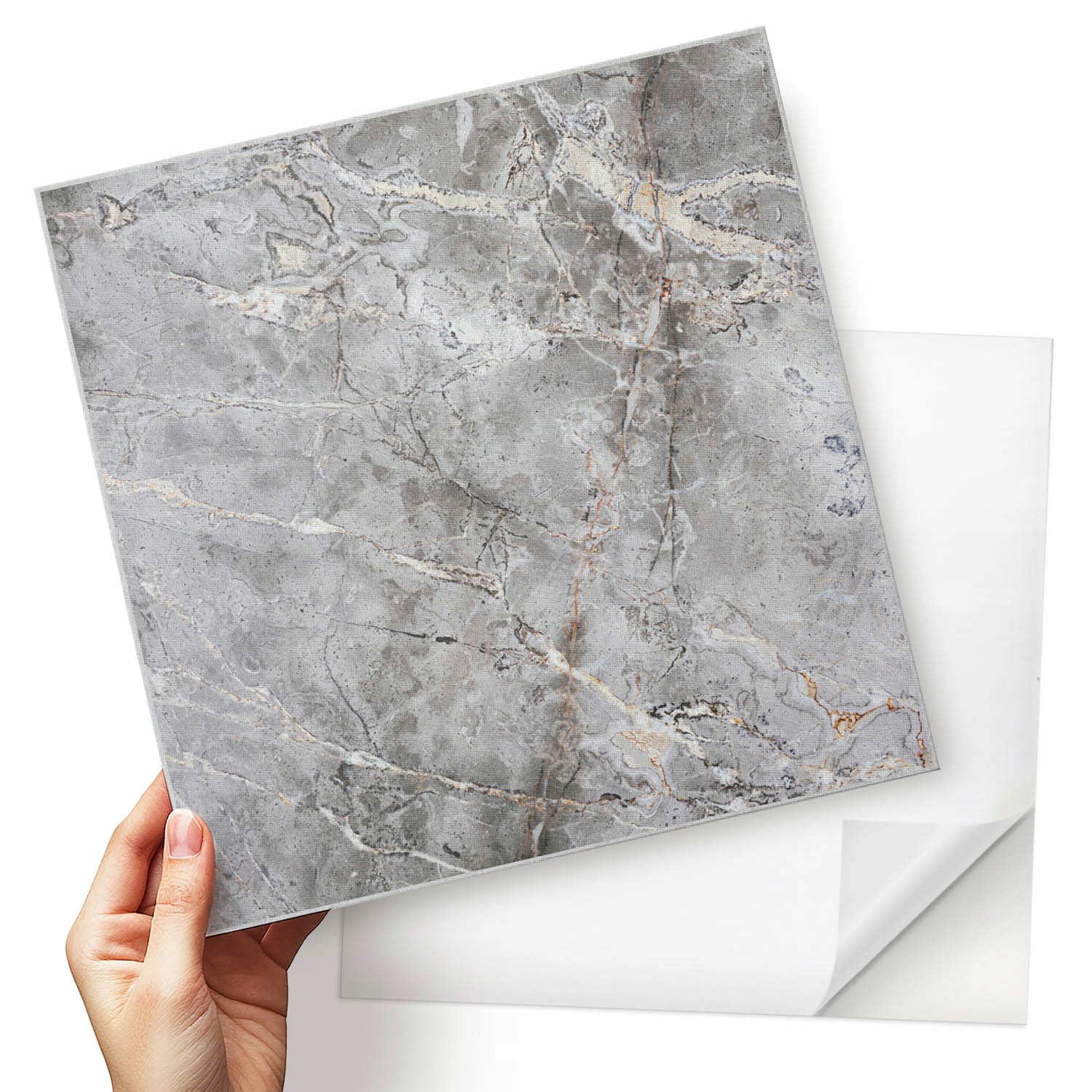 Sada vinylových podlahových dlaždic s motivem kamenné struktury 9x30x30 cm